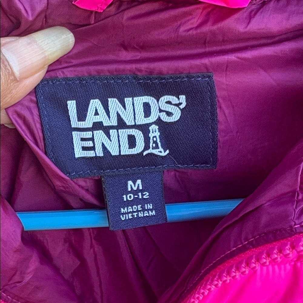 Lands' End Fuchsia Quilted Jacket - Picture 2 of 8
